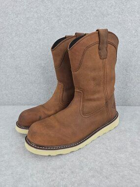 Herman Survivors Boots Mens 11 M Steel Toe Work Leather Pull On Western Rift